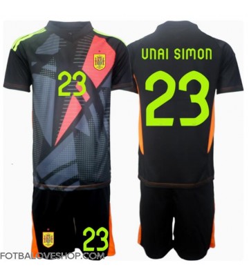 Španělsko Unai Simon #23 Brankářské Dětské Venkovní Dres ME 2024 Krátký Rukáv (+ trenýrky)